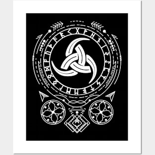 Triple Horn of Odin | Norse Pagan Symbol Posters and Art